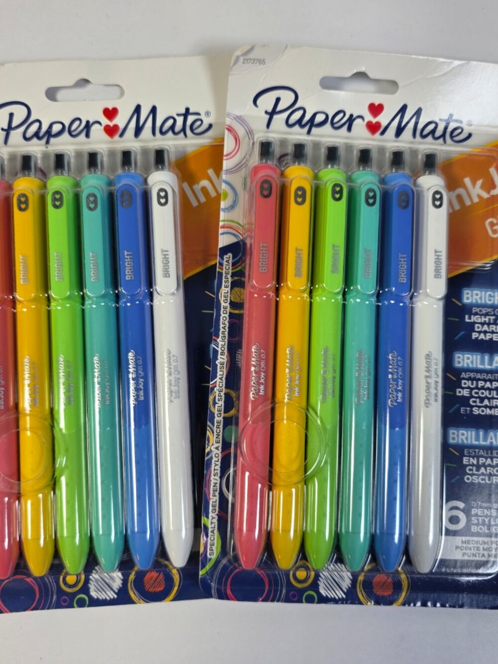 2 Paper Mate InkJoy Gel Pen 6 Packs 0.7mm Medium Point Bright Colors New